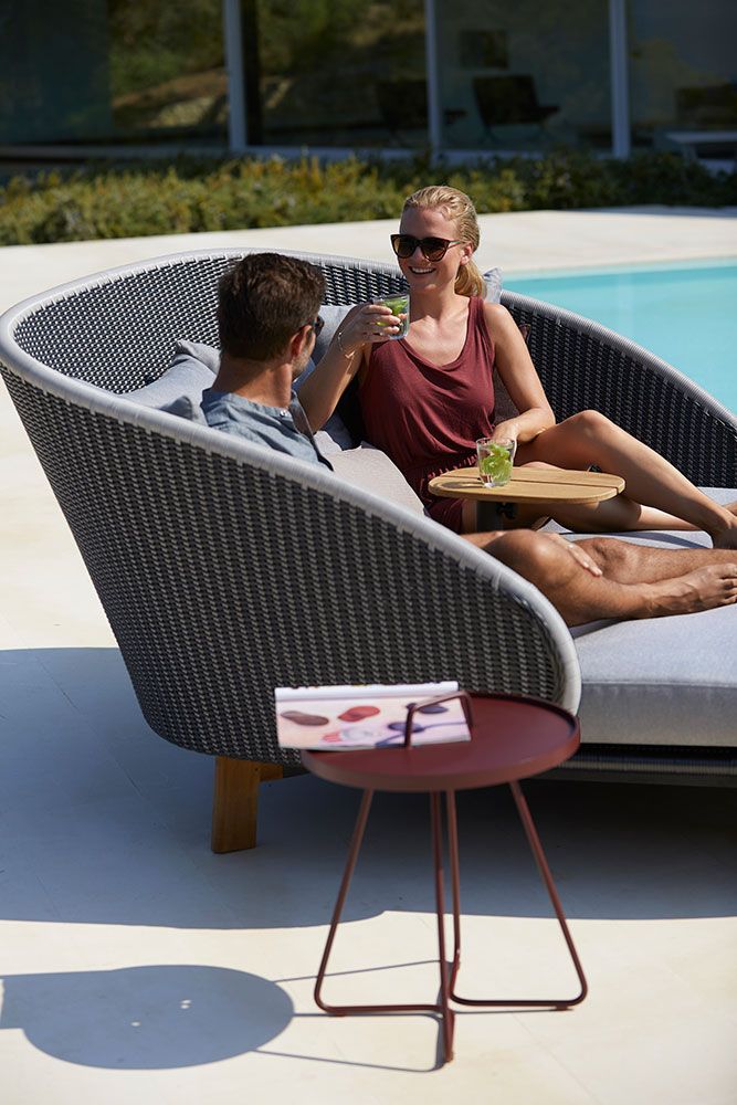 Peacock Sunbed Grey Incl. Cushions