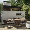 Fiber Outdoor Armchair Brown Red 