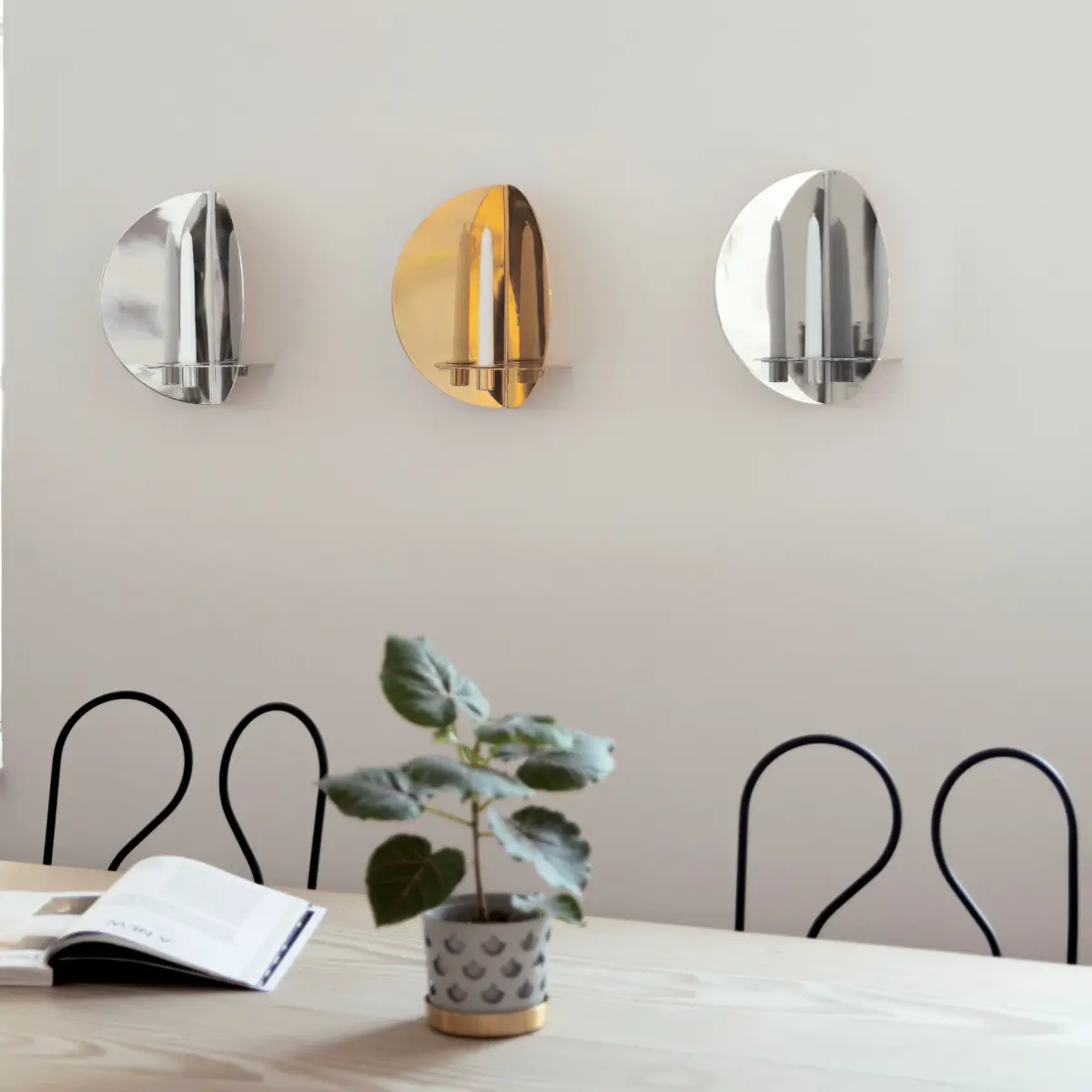 Twilight wall sconce stainless steel