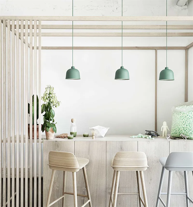 Grain Pendant Lamp - Dusty Green