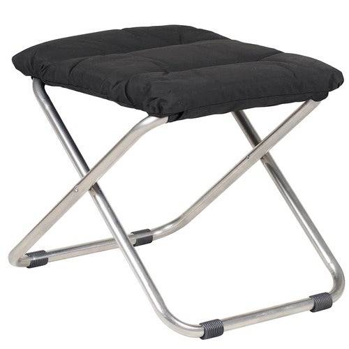 Chico soft footstool black aluminium