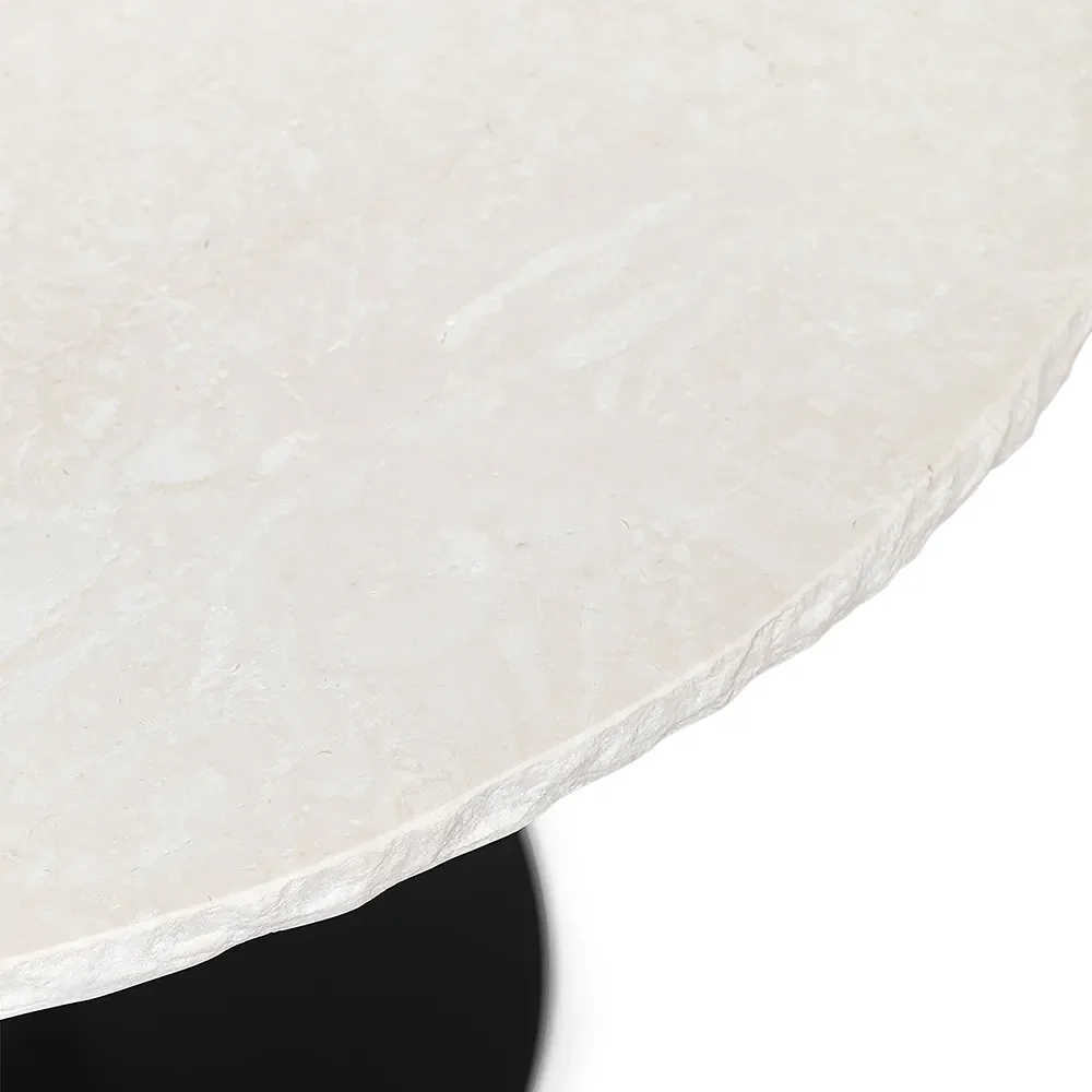 Mineral Dining Table - Bianco Curia/Black