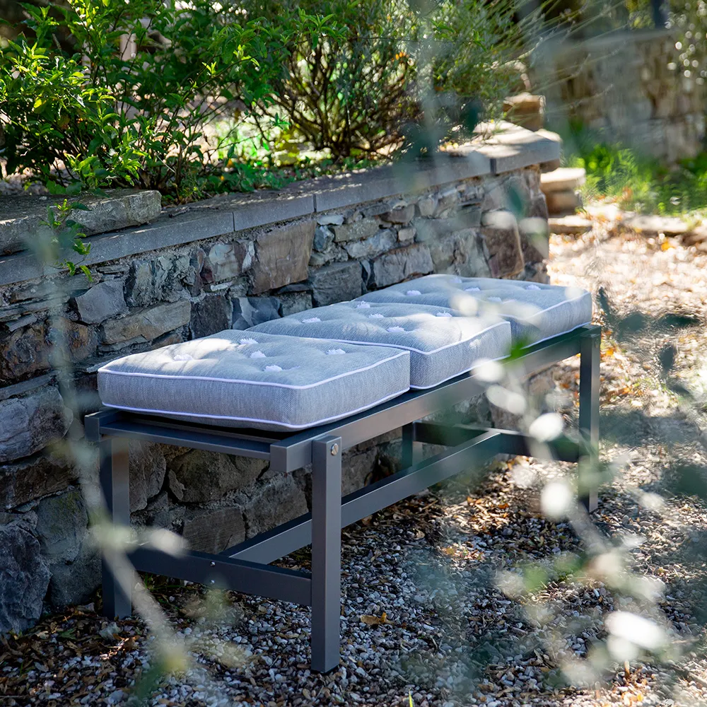 Bench 135Cm Grey Aluminium