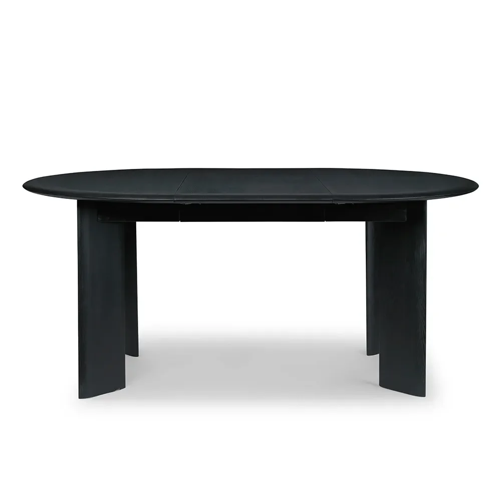 Bevel Dining table 117-217x117 cm - Black Oiled Beech