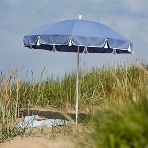 Parasol 220 cm with tassels lightblue 34