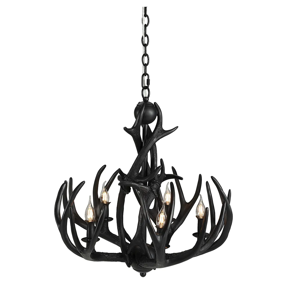 Ceiling chandelier Antler Small black