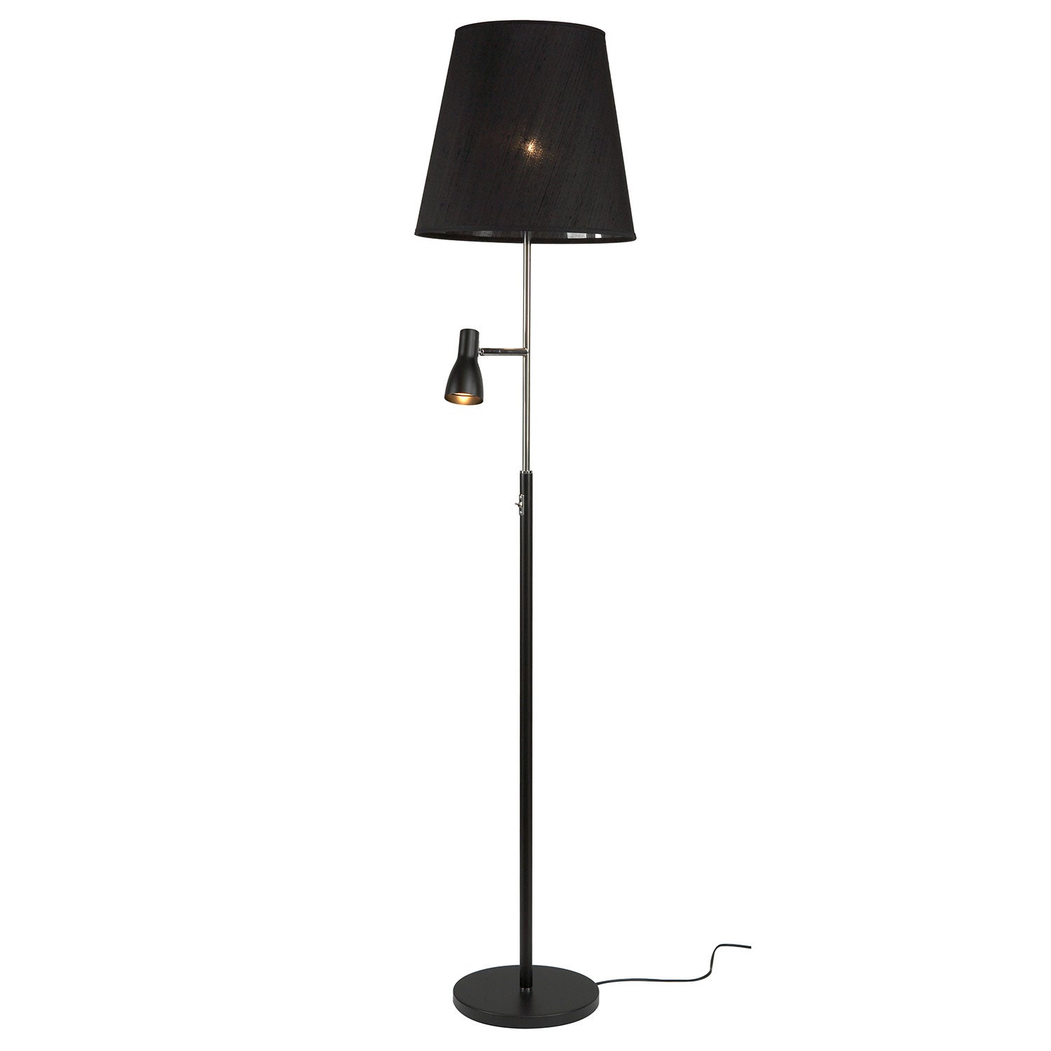 Costello Floor Lamp Matt Black E27+Mr16 Incl Light Source Excl Textile Shade