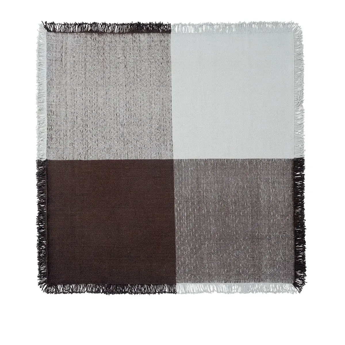  Verso Rug - 258 x 258 cm - Cool Gray / Dark Brown