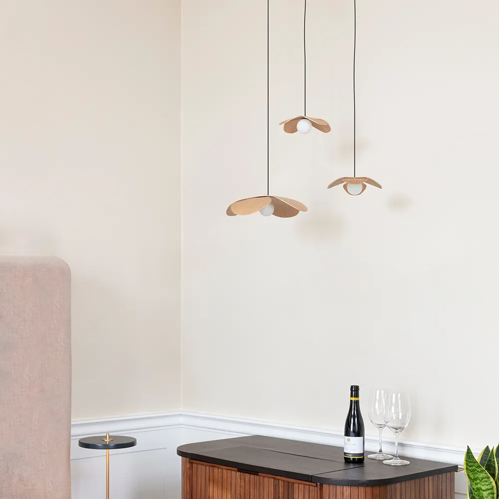 Lampshade Forget Me Not Large in oak