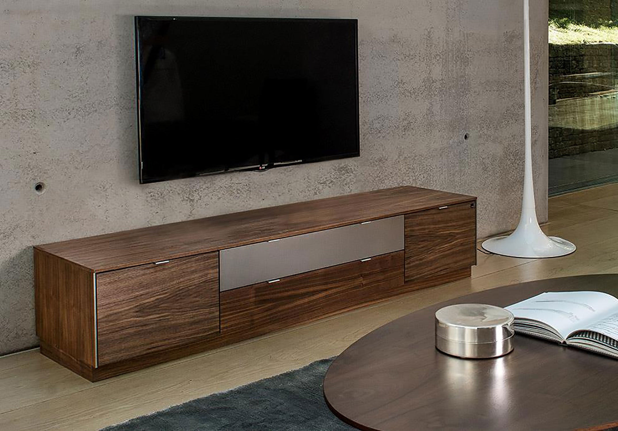 Sm941 TV Bench Walnut Oil 194X44X40cm