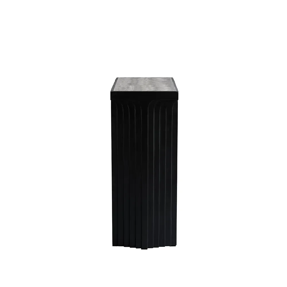 Arc Console - Silver Travertine