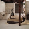 Pose Tufted Rug 140x200 cm - Dark Coffee/Offwhite