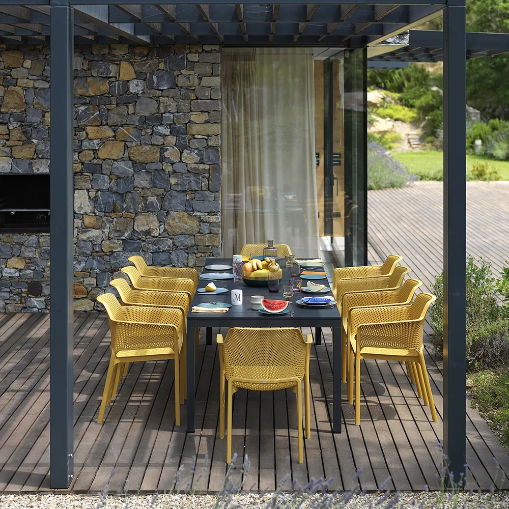 Rio Alu Dining Table 210/280x100 cm Anthracite