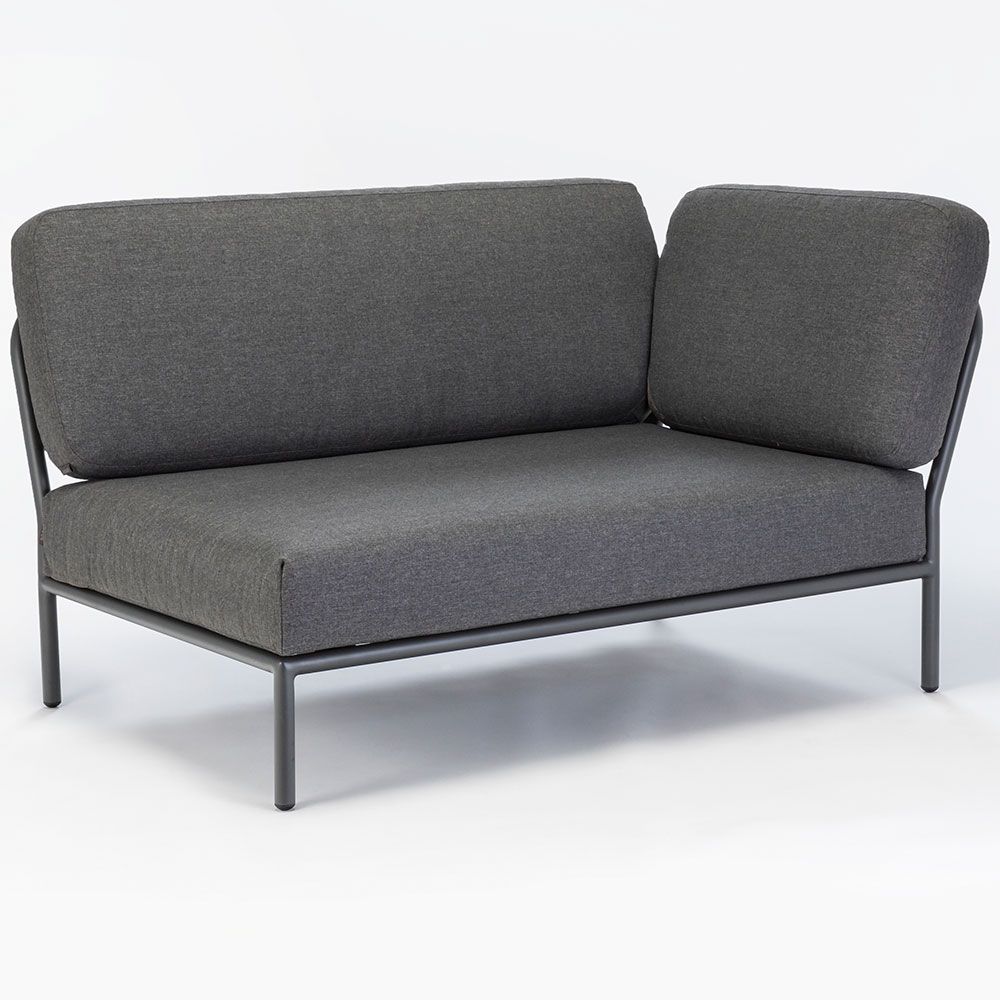 Level end cap right grey aluminium