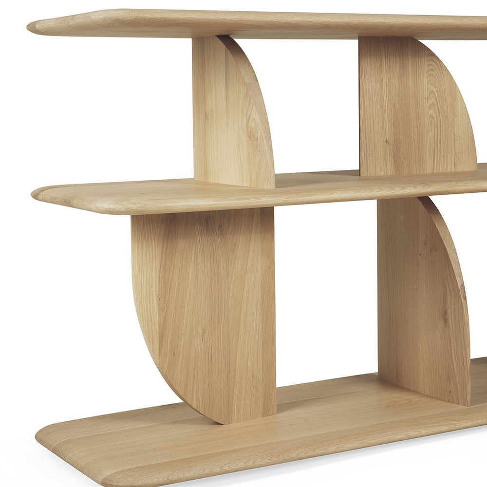 Geometric Console table - Oak