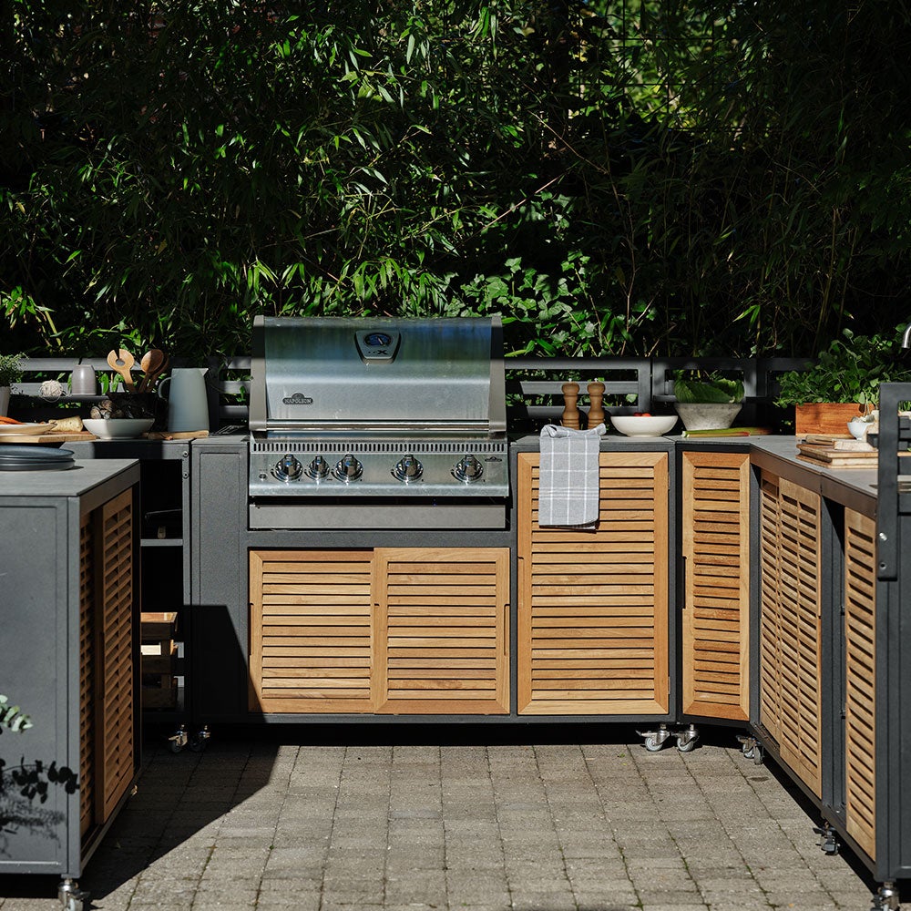 Fornax kitchen corner large black/grey