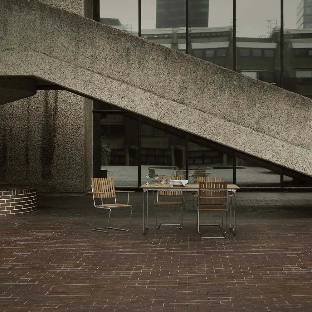 Bovik table 150 Teak / Galvanized