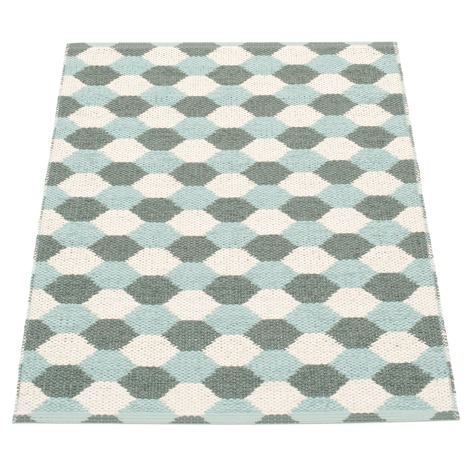 Dana Carpet 70x100 cm army / pale turquoise / vanilla