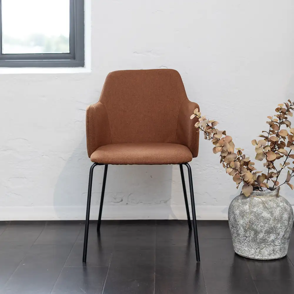 Urban Dining Chair rust brown 2-pack