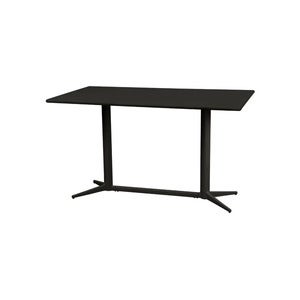 Table top 130x75 cm Lava grey, aluminum