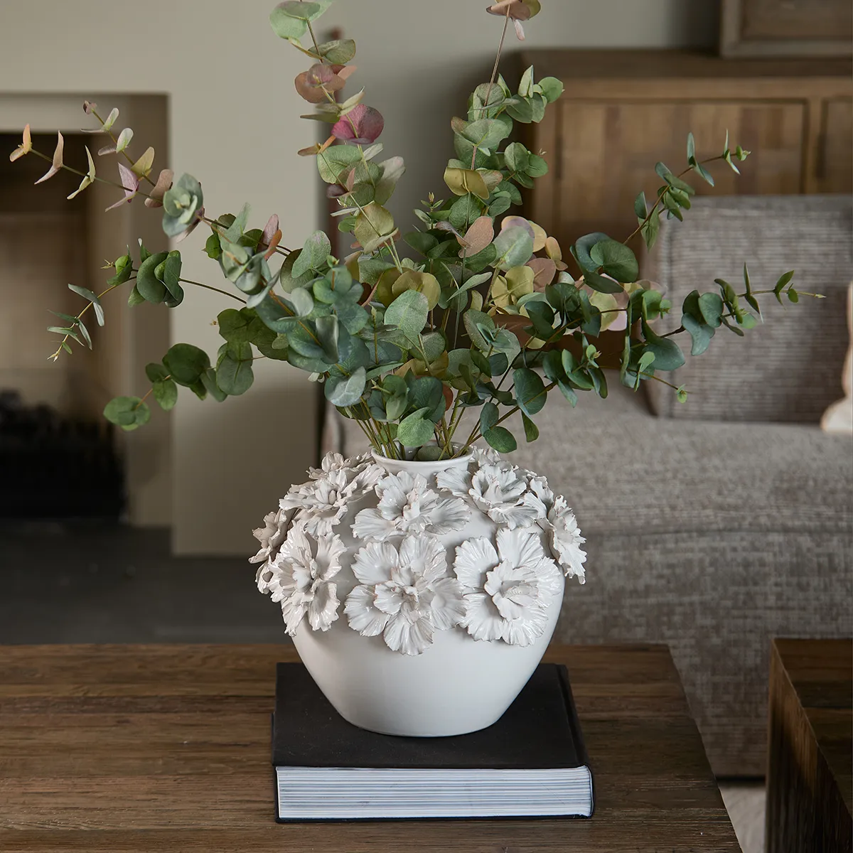Handmade Vase Blossom L White