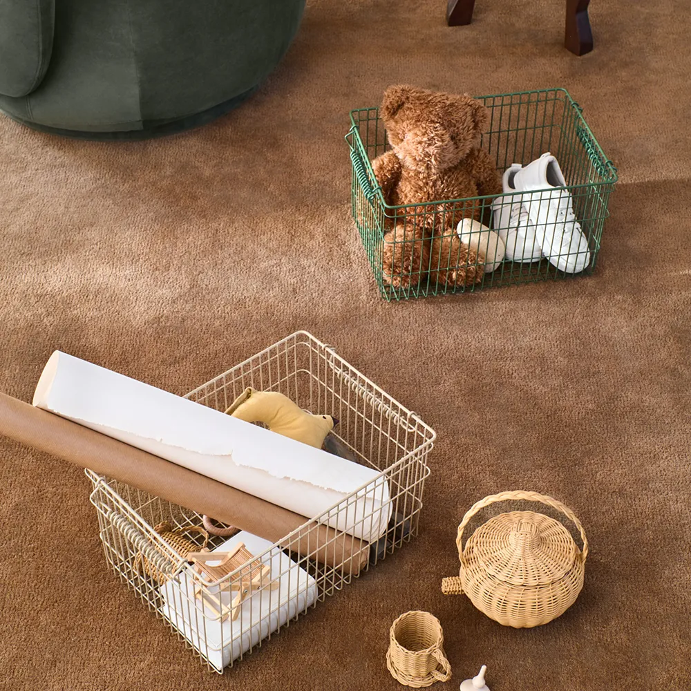 Cala Stackable Baskets - Set of 2 - Verdant Green