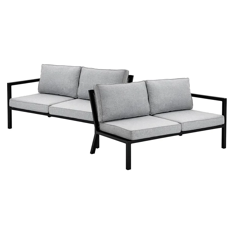 Belfort end pieces, 2-pack including cushions Black / Pearly grey