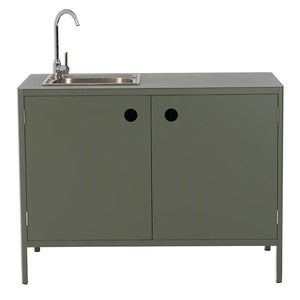 Kelia outdoor kitchen   with sink and tap  Nordic Green