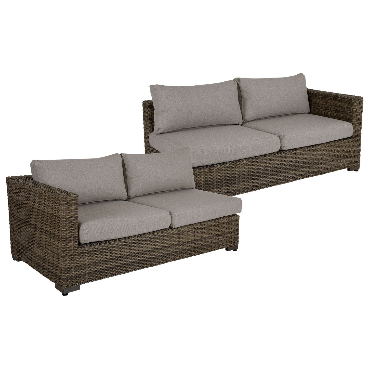 Ninja end pieces h+v rustic synthetic rattan incl. water-repellent pads