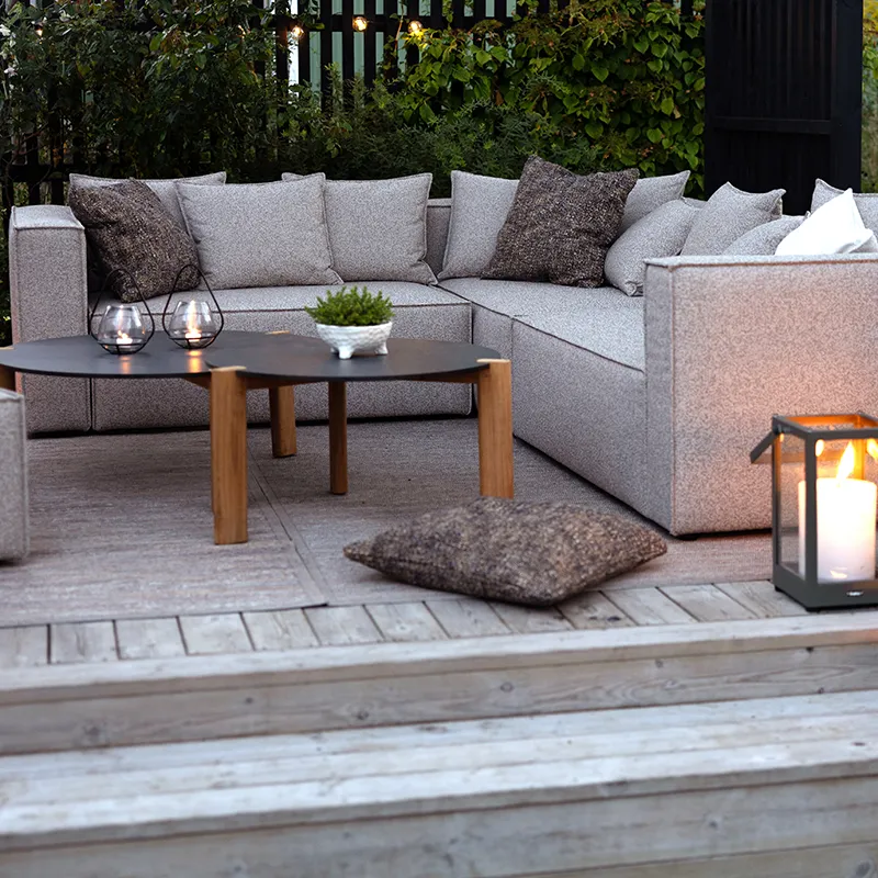 Muki end piece left Smokey grey