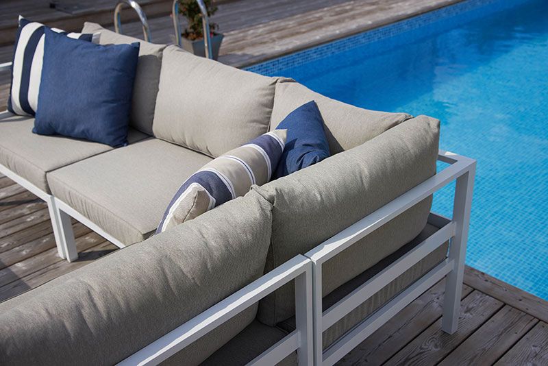 Leone Corner piece White / Grey