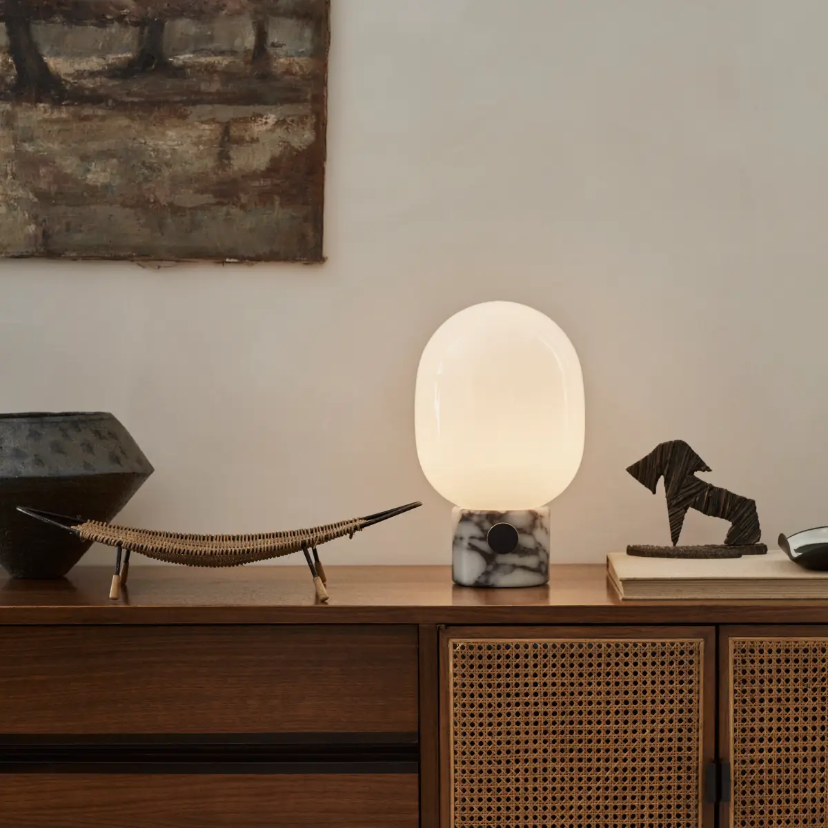 JWDA Table Lamp Marble Calacatta Viola Large