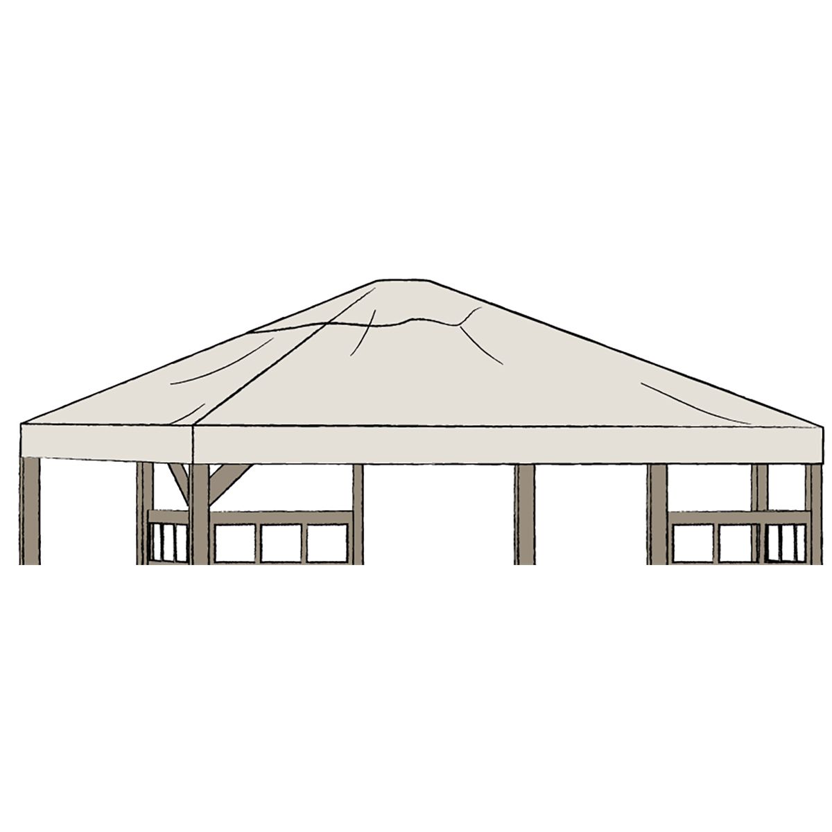 Hov pavilion roof 300x400 beige