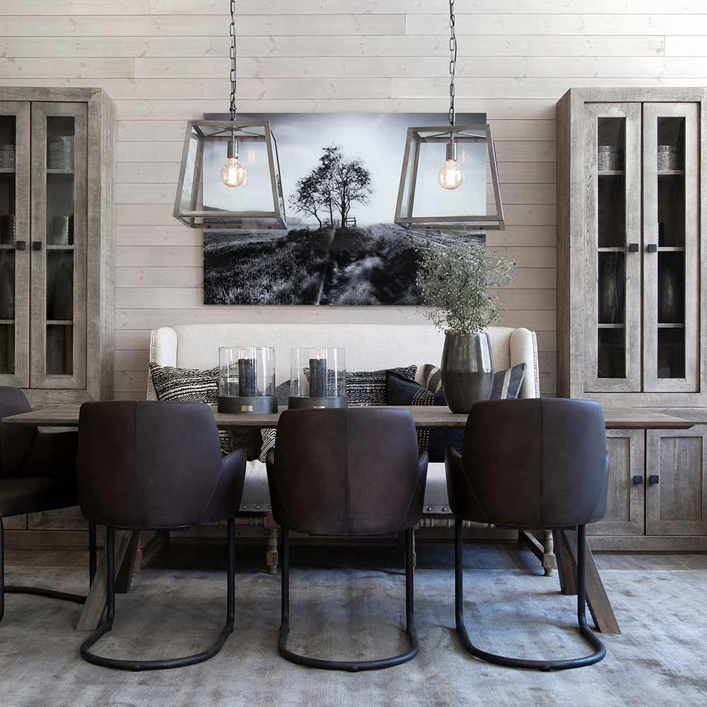 Dining Table Tree 240 X 90 Cm Silver Back