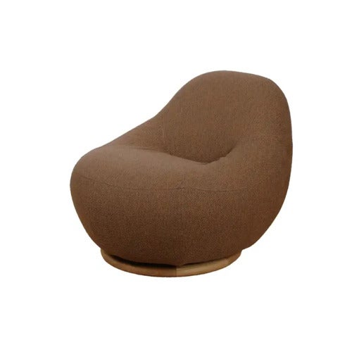 Gem lounge chair m/teak swivel Umber brown, Rise