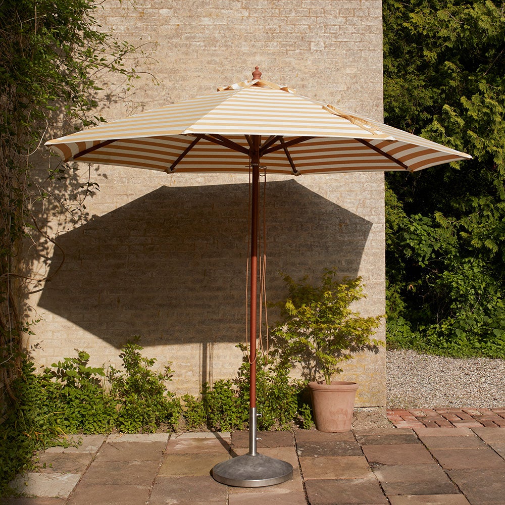 Messina Parasol Ø270 Cm Golden Yellow Stripes