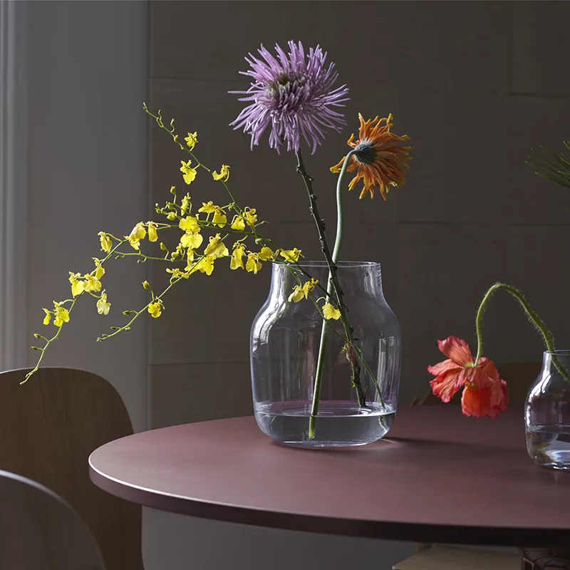 Midst dining table 120 cm - Dark Red Linoleum Dark Red