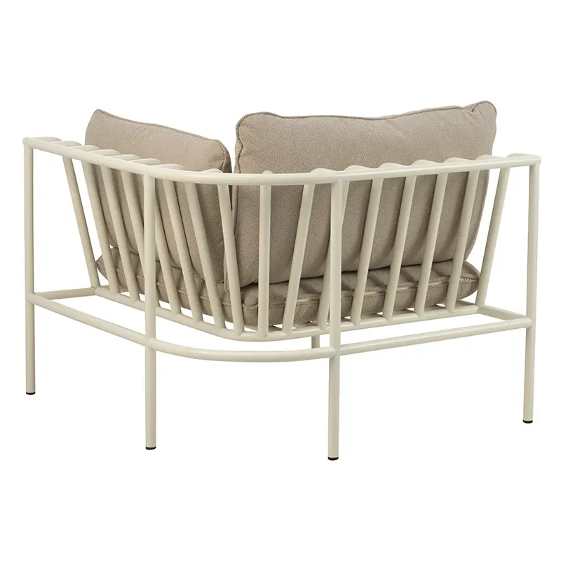 Collier corner piece  Pearl white / Teddy beige