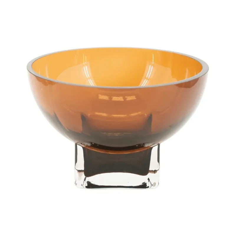 Vea bowl 20x20x13 cm glass brown