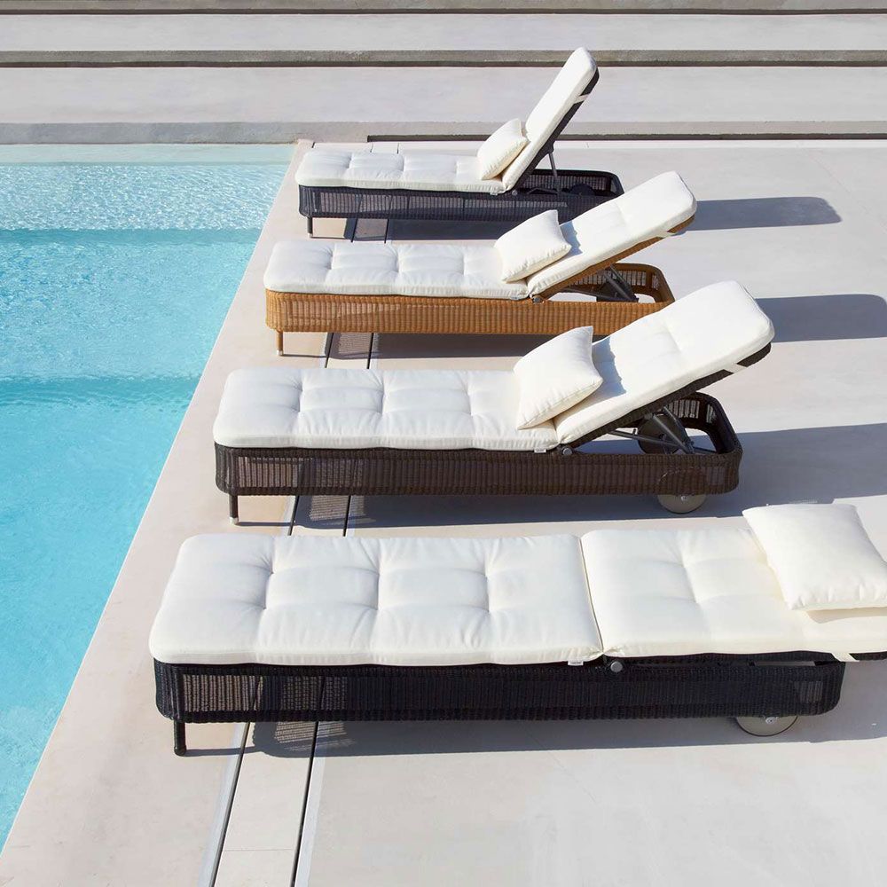 Presley Sunbed Taupe Rattan