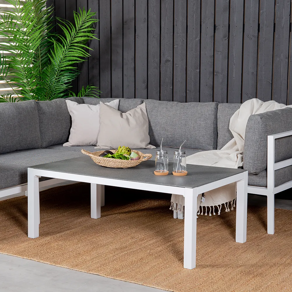 Copacabana coffee table 120x70 cm White/Grey