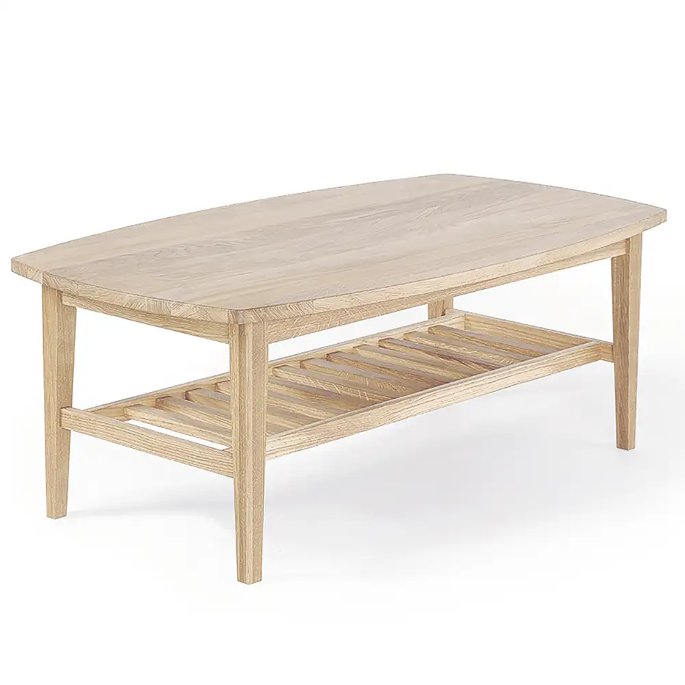 Allegro coffee table white oiled veneered oak