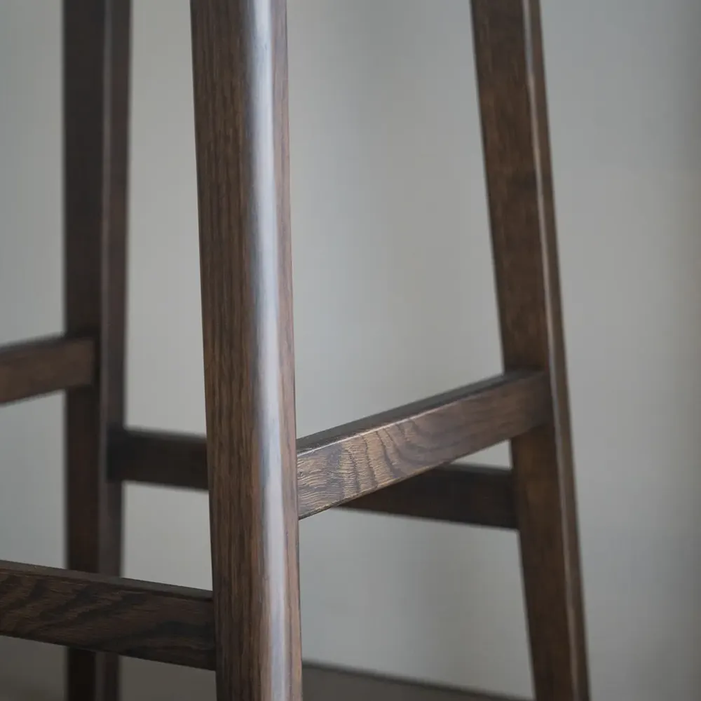 Livermore bar stool brown oak/leather