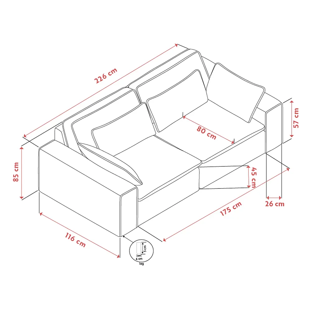 Rawlins 3-seater sofa fabric Bobby beige