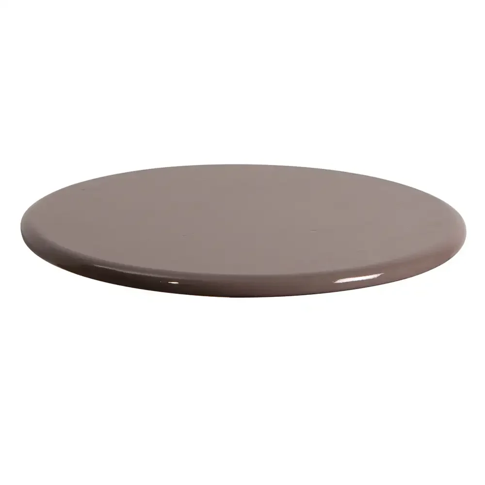 Table top dia. 45 cm Taupe, lava stone glazed