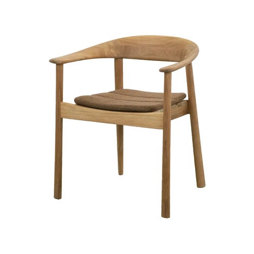 Majestic chair m/armrest seat cushion Umber brown, Rise