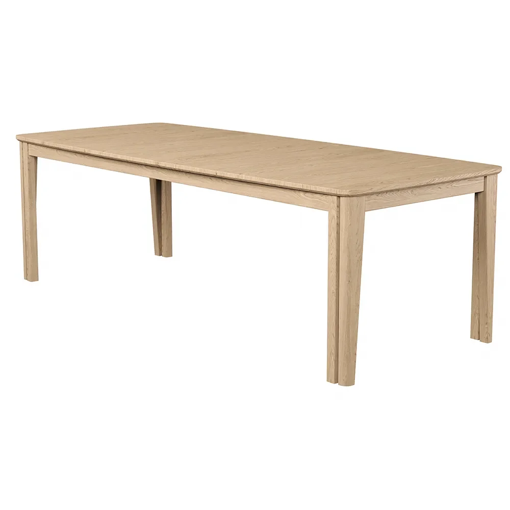 SM108 Dining table 101x238-391/544 cm Solid Oak White oiled