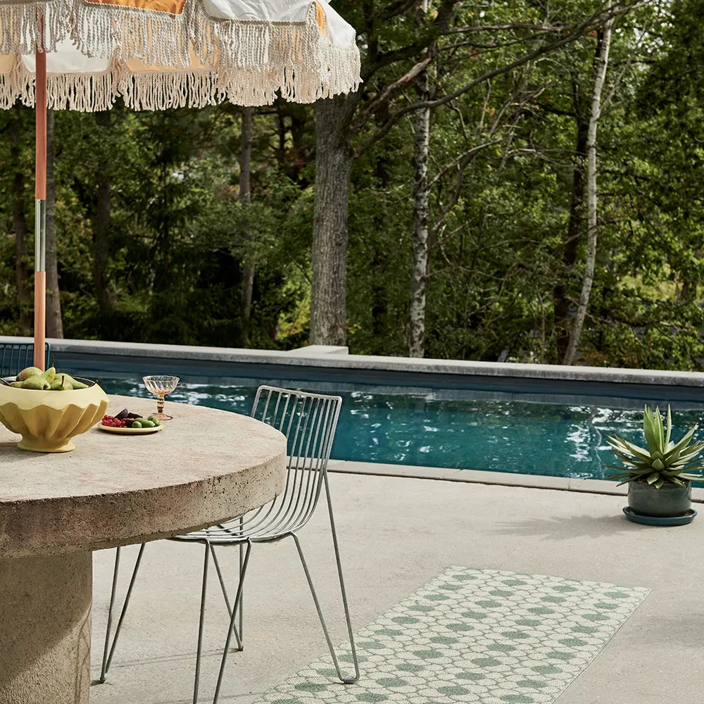 Anya rug Misty Mint/Vanilla 70 x 100 cm