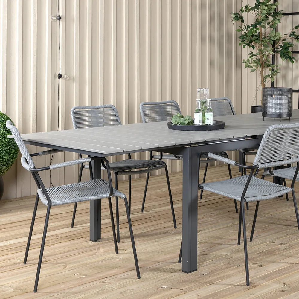 Lindos Armchair Grey 2-pack