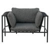 Collier armchair Black / Teddy black